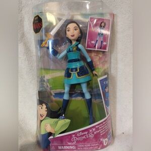 Disney Princess Warrior Movie Mulan Doll With Sword Action Figure - Brand New